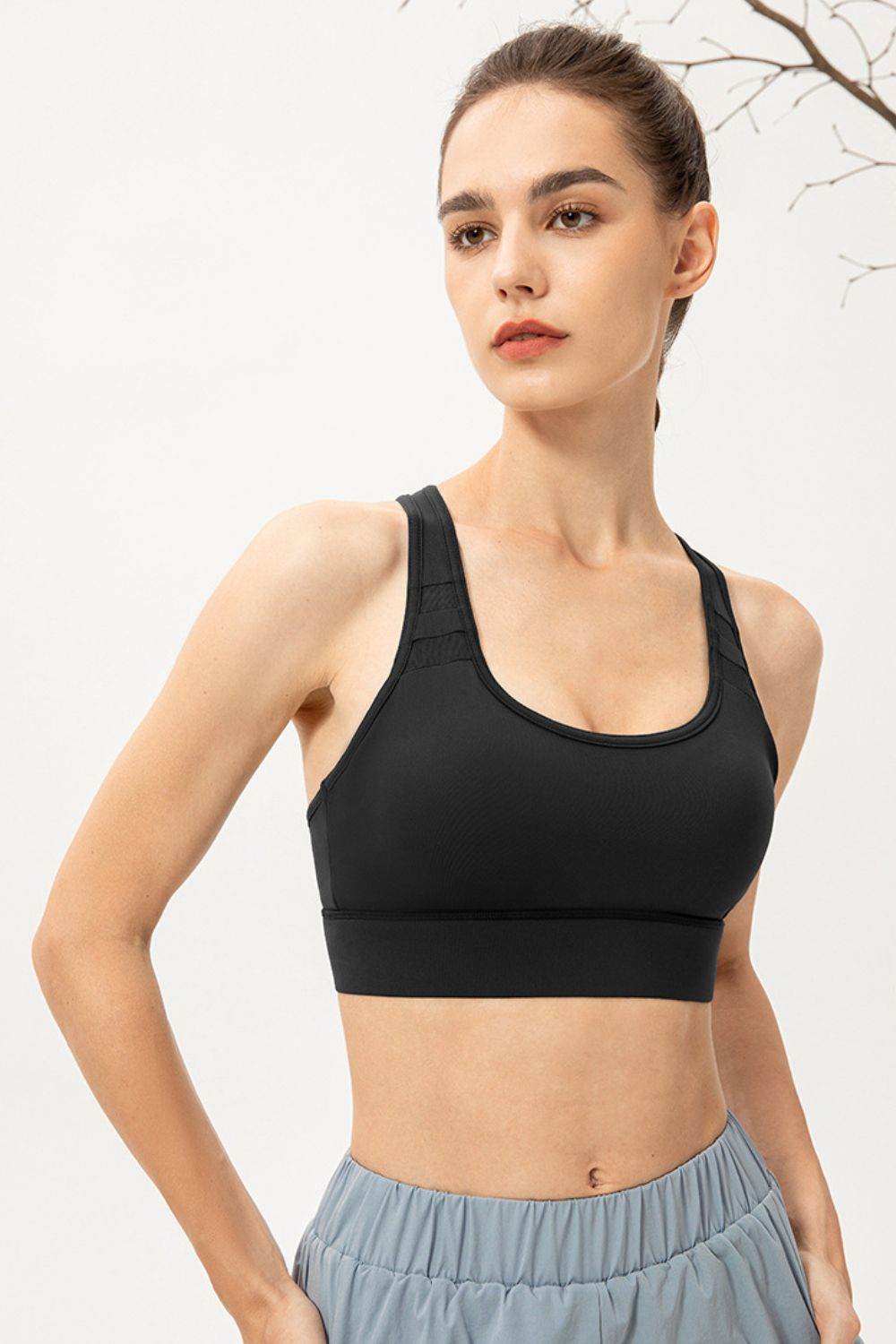 Scoop Neck Long Sports Bra - Selvanelle