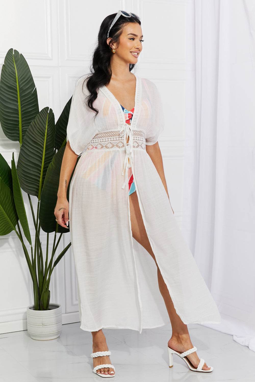 Marina West Swim Sun Goddess Tied Maxi Cover-Up - Selvanelle