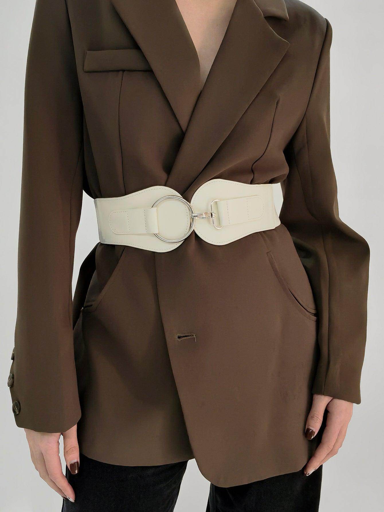 PU Elastic Wide Belt for Comfortable Fashion Fit - Selvanelle