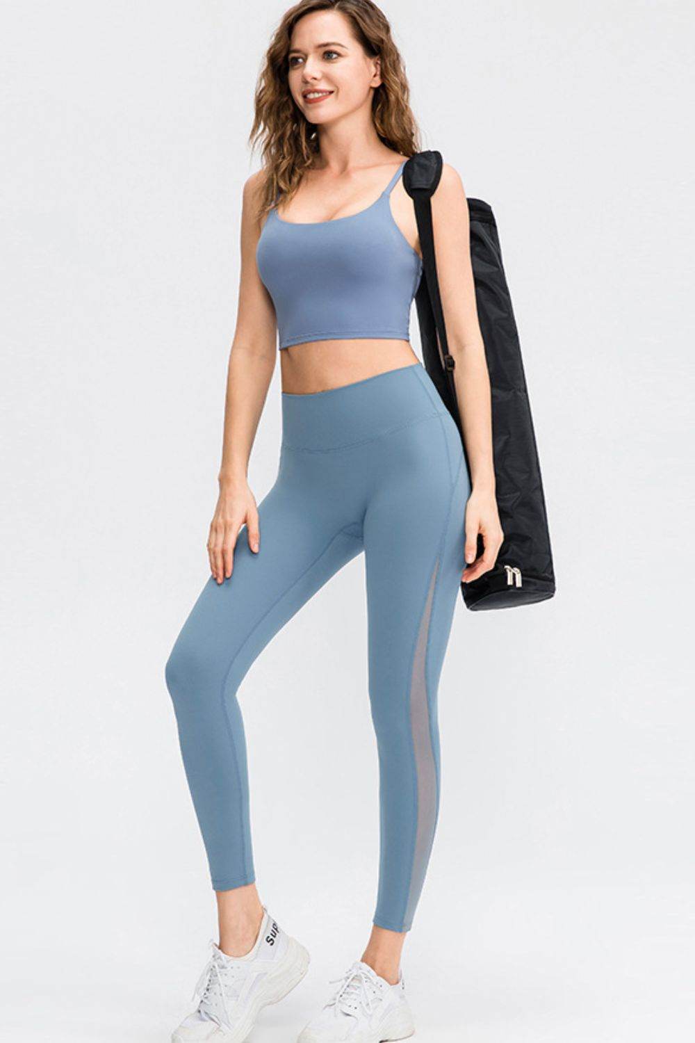 Wide Waistband Slim Fit Long Sports Pants - Selvanelle