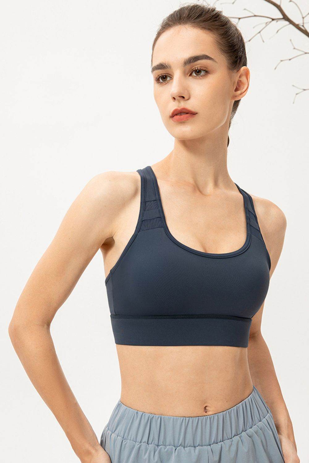 Scoop Neck Long Sports Bra - Selvanelle