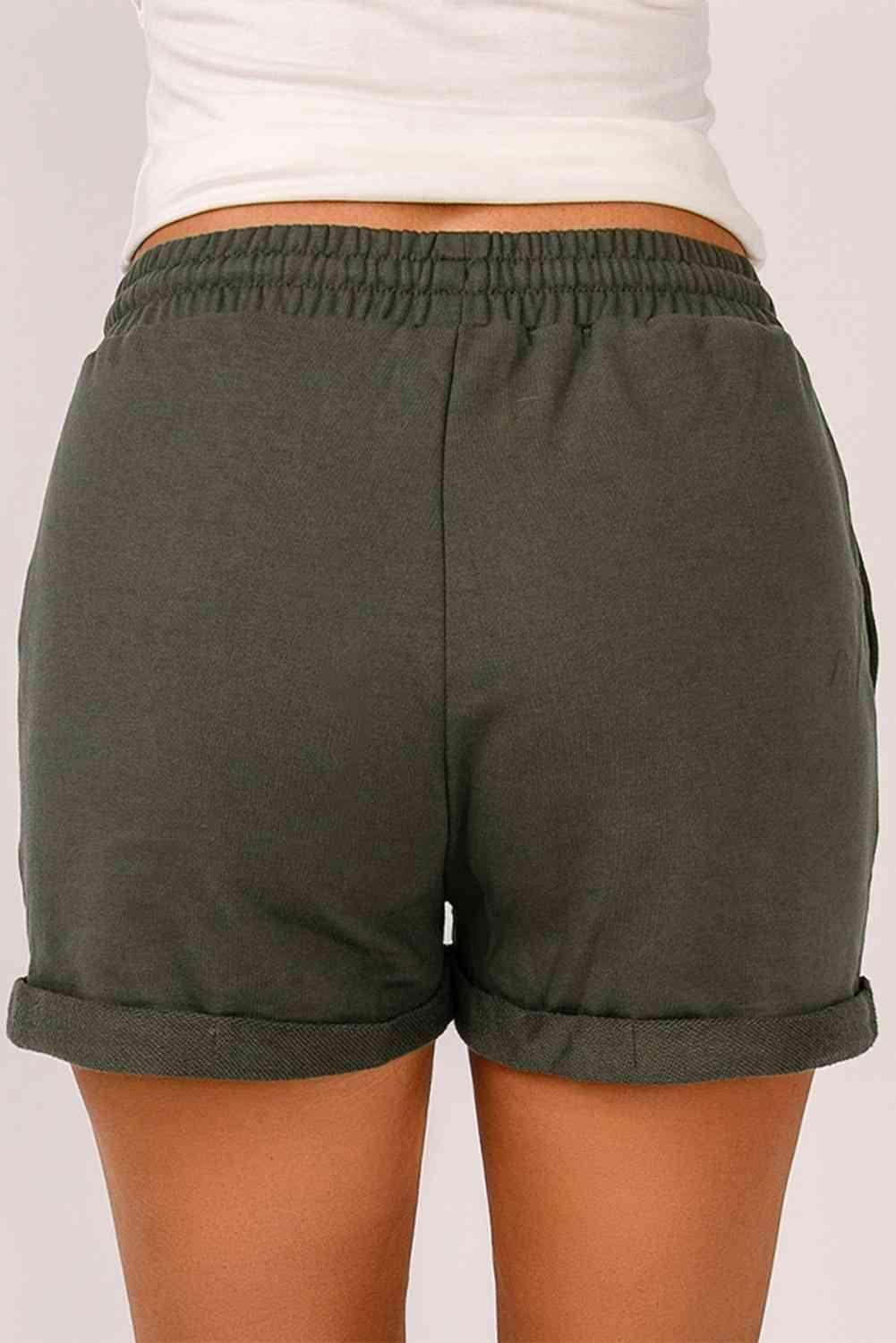 Comfortable Drawstring Waist Cuffed Shorts for Casual Wear - Selvanelle
