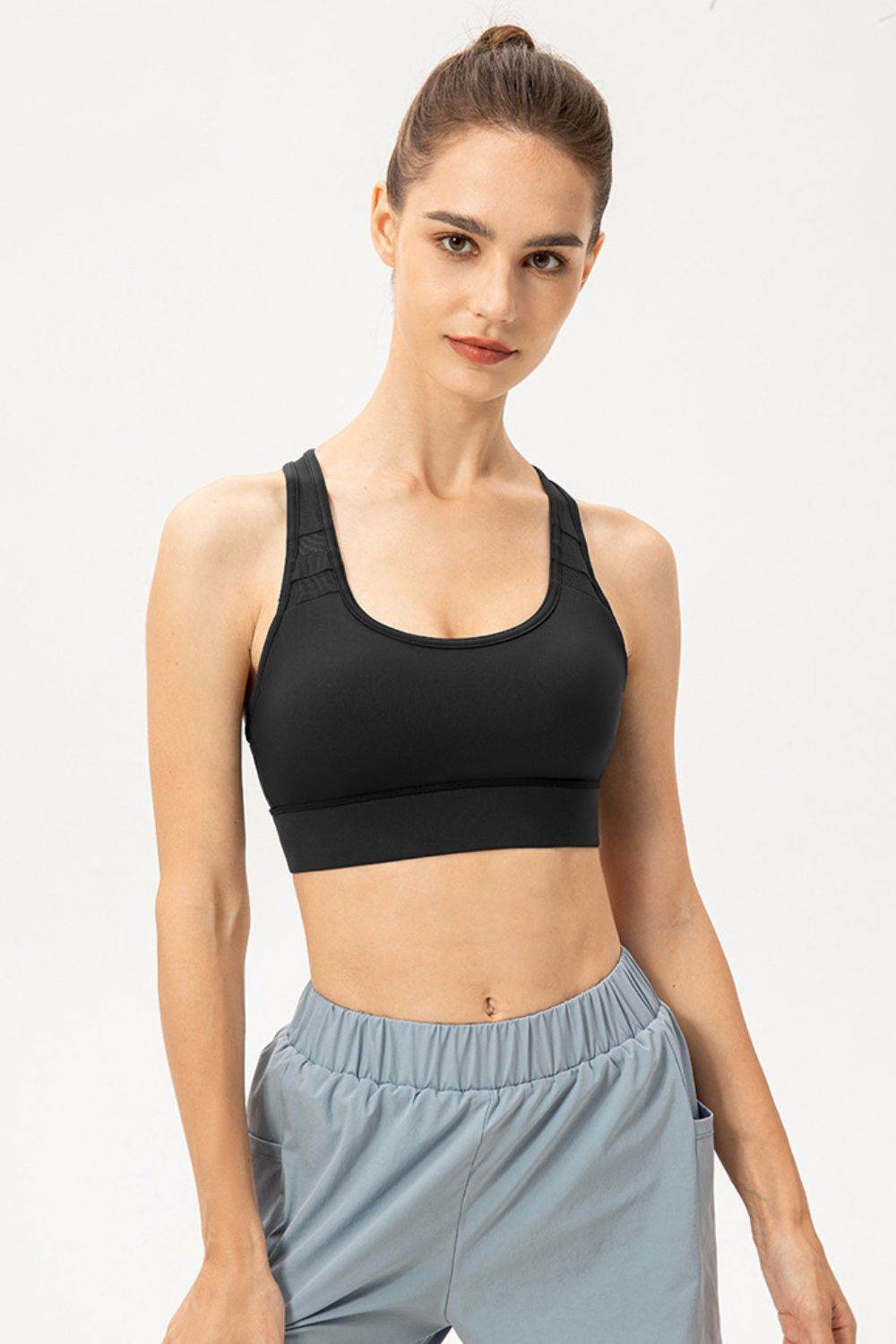 Scoop Neck Long Sports Bra - Selvanelle