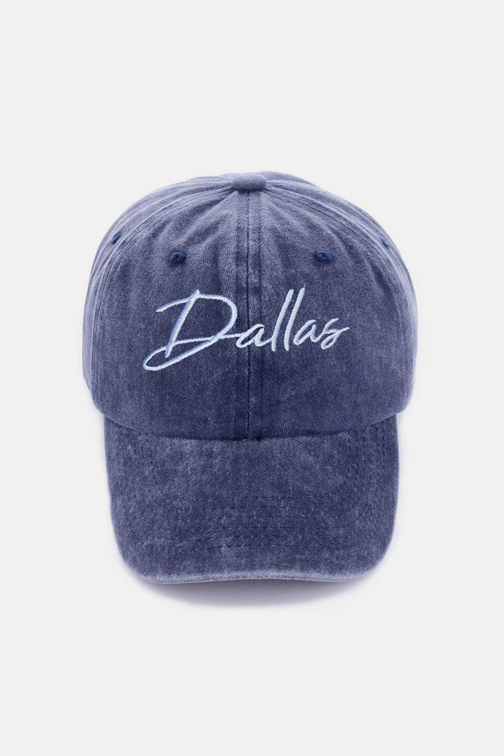 Zenana Washed DALLAS Embroidered Baseball Cap for Style - Selvanelle