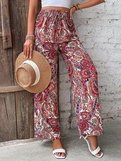Printed Wide Leg Pants for Stylish Comfort and Fit - Selvanelle