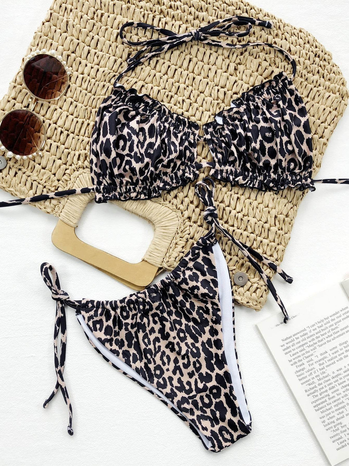 Frill Trill Halter Neck Bikini Set - Selvanelle