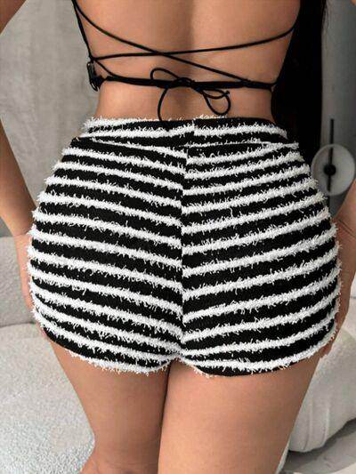 Stylish Striped High Waist Shorts for Women in Various Sizes - Selvanelle