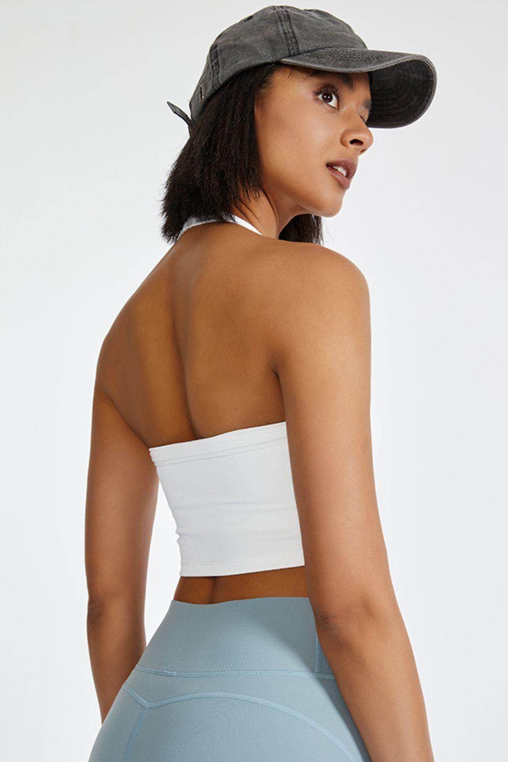 Halter Neck Active Cami for Comfortable Workout Wear - Selvanelle