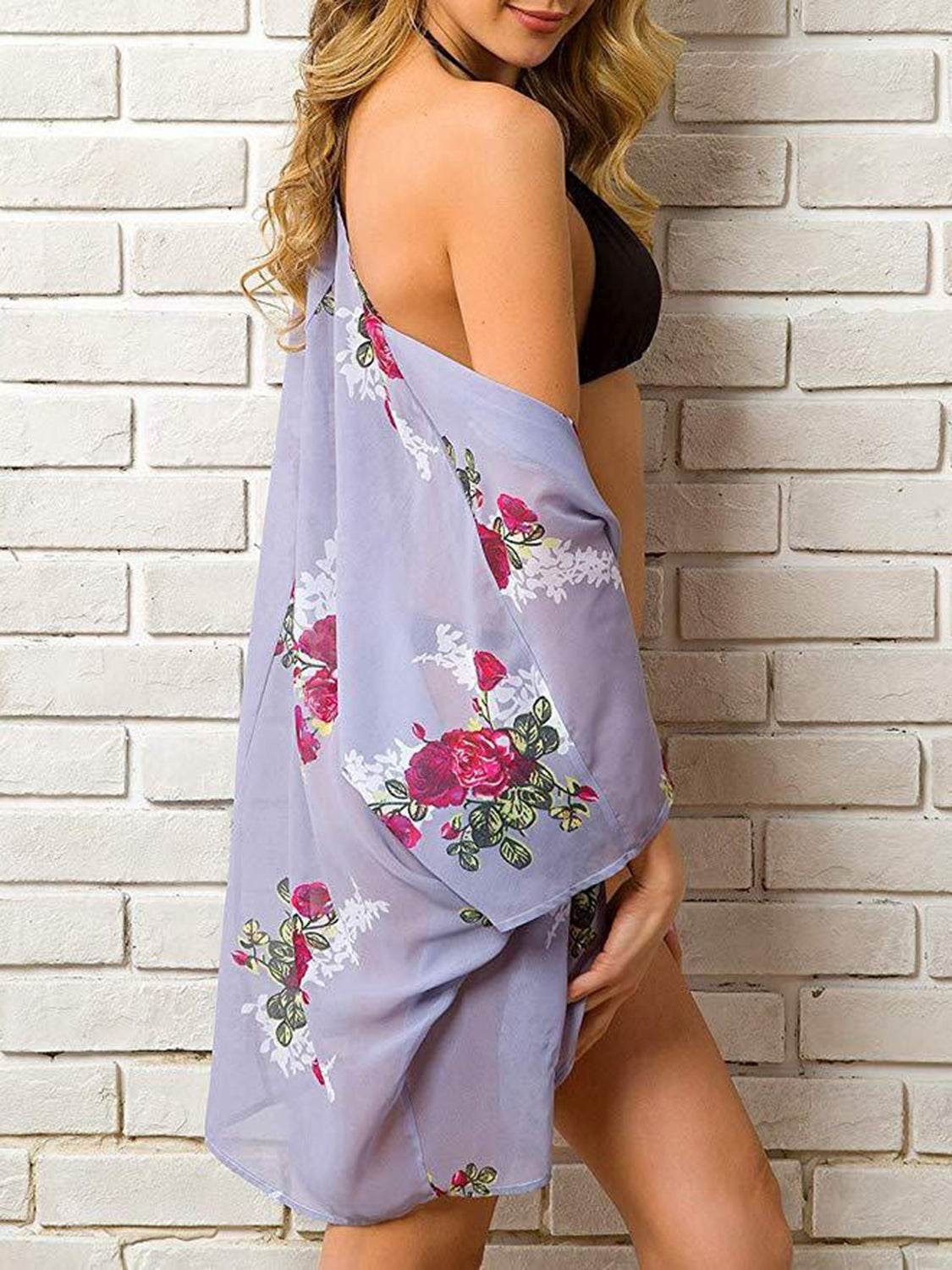 Open Front Half Sleeve Cover-Up - Selvanelle
