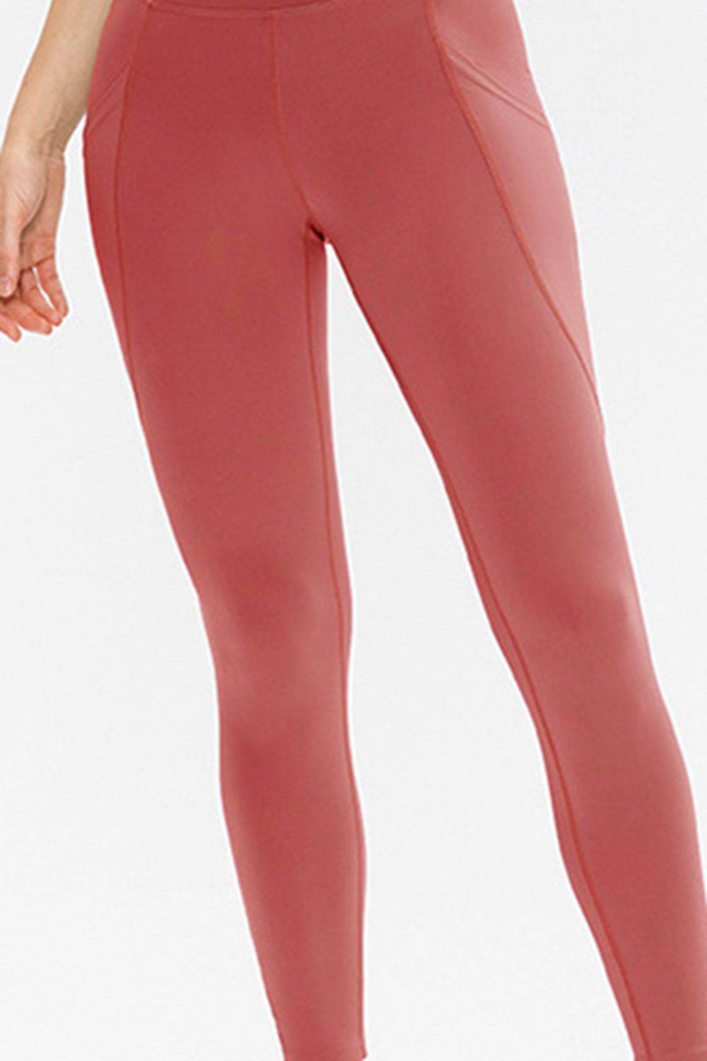 Slim Fit Long Active Leggings with Pockets - Selvanelle