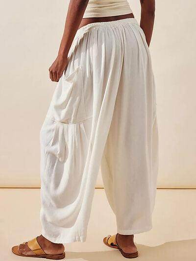 Full Size Wide Leg Pants with Pockets for Women - Selvanelle