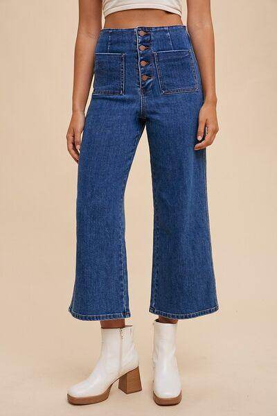 Annie Wear Button Fly High Waist Jeans for Women - Selvanelle
