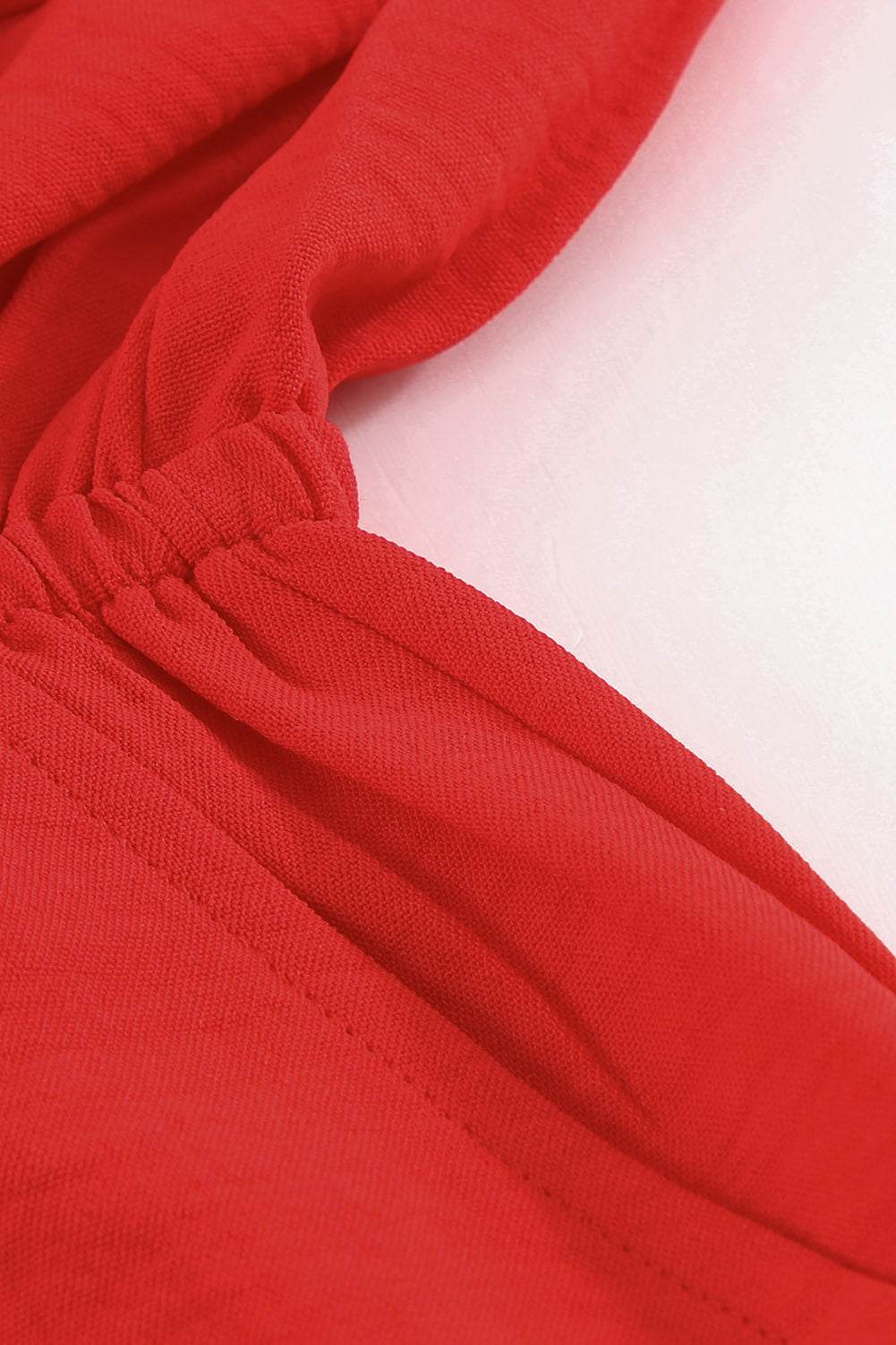 Tied Flounce Sleeve Plunge Romper - Selvanelle