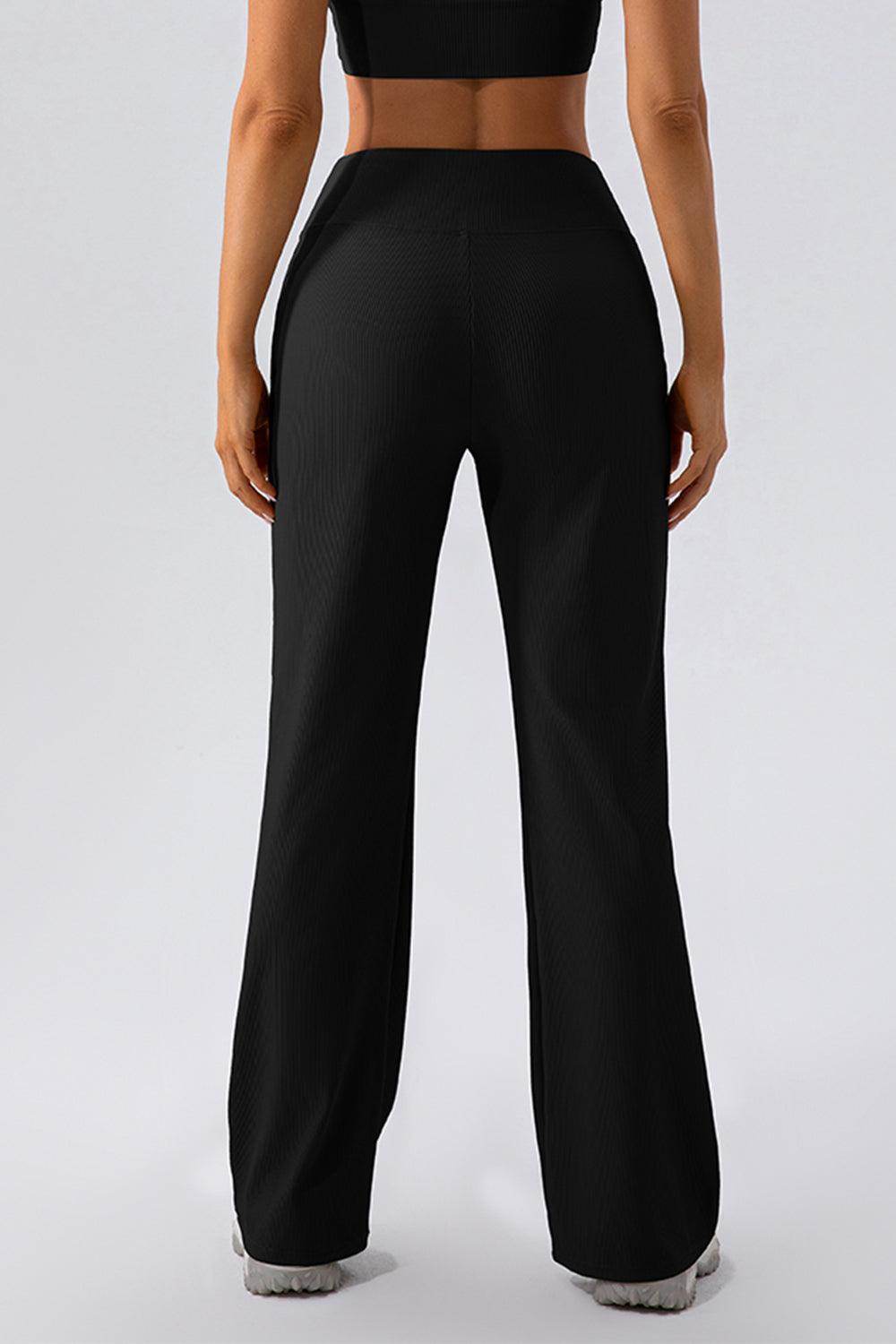 High Waist Straight Active Pants for Comfort and Style - Selvanelle