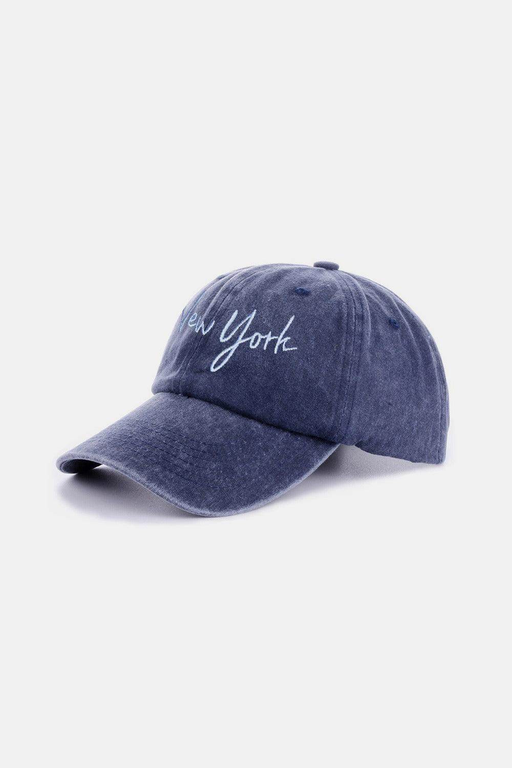 Zenana Washed Embroidered City Baseball Cap for Style - Selvanelle