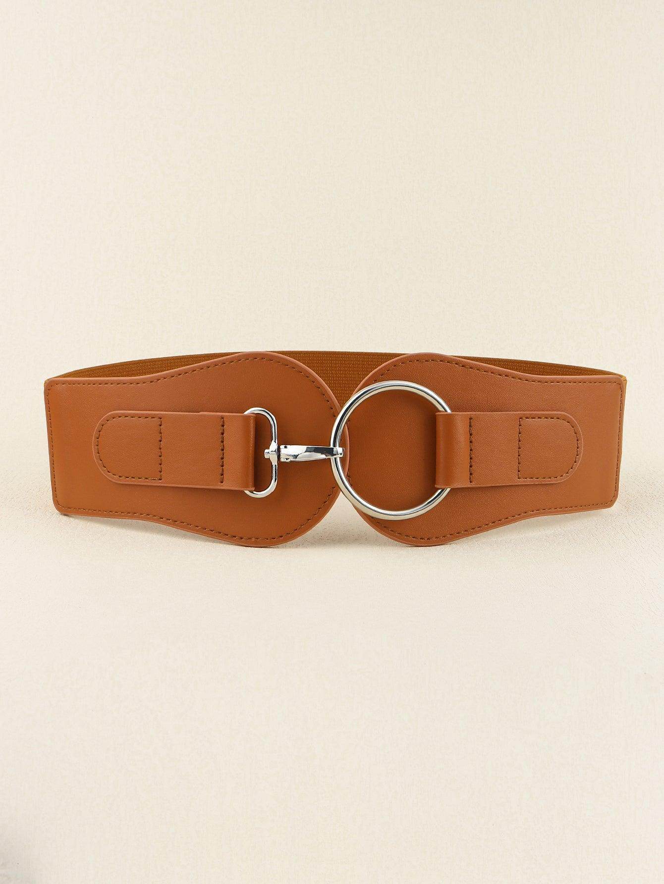 PU Elastic Wide Belt for Comfortable Fashion Fit - Selvanelle