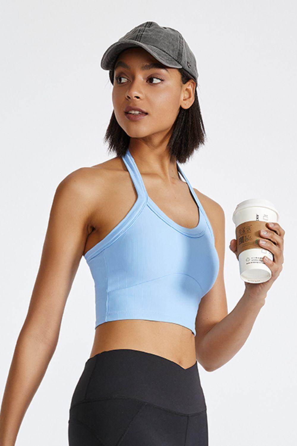 Halter Neck Active Cami for Comfortable Workout Wear - Selvanelle