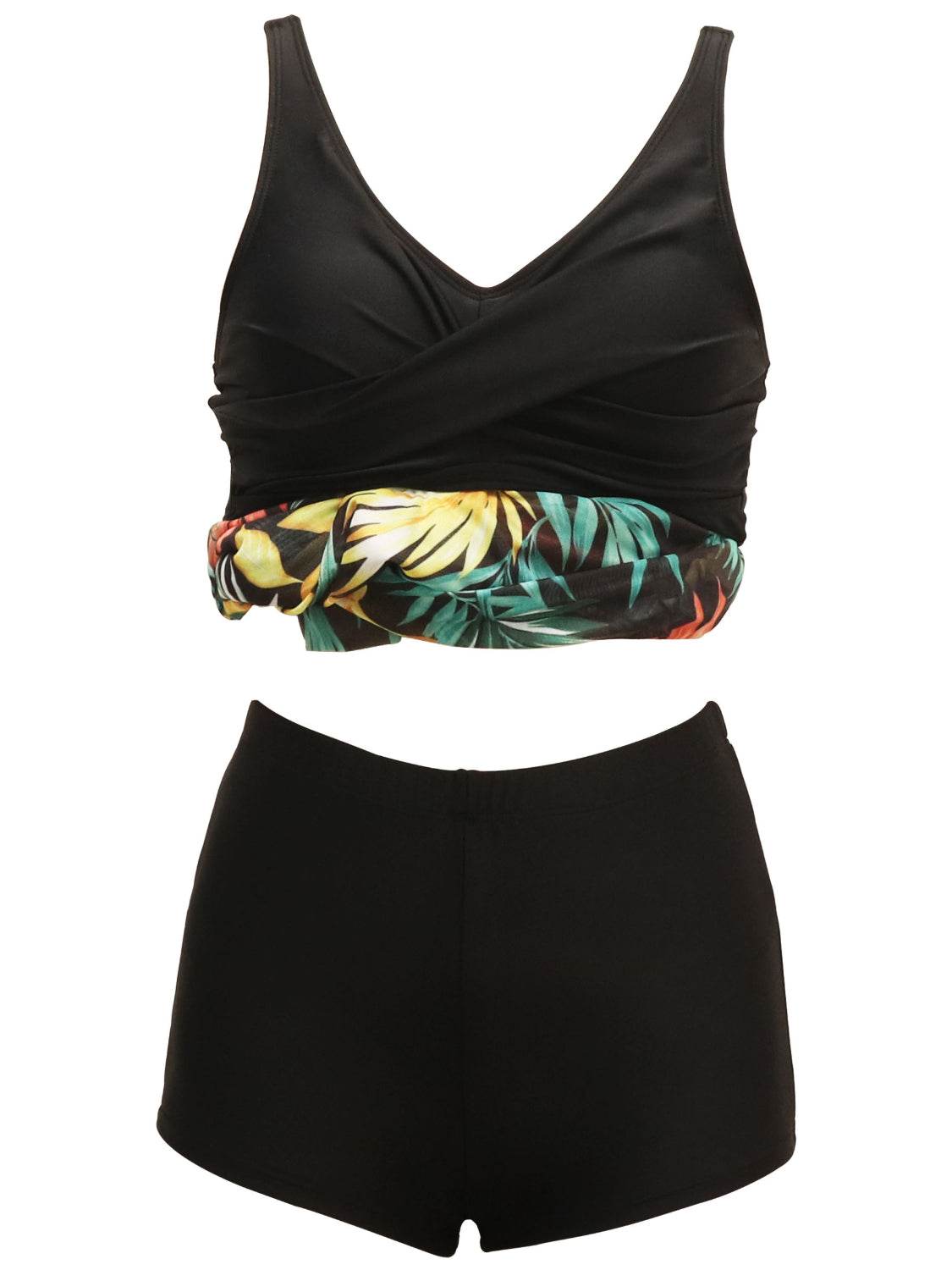 Printed Wide Strap Two-Piece Swim Set - Selvanelle