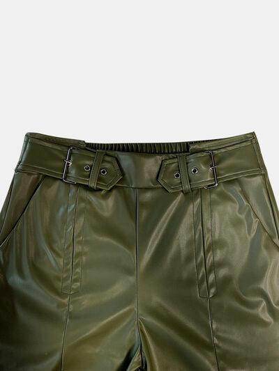 Half Elastic Waist Wide Leg Pants for Comfortable Style - Selvanelle