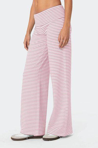 Stylish Striped Wide Leg Pants for Comfortable Fashion - Selvanelle