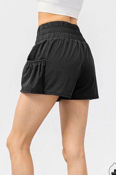 Elastic Waist Pocketed Active Shorts for Ultimate Comfort - Selvanelle
