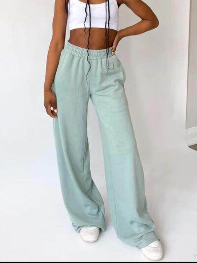 Elastic Waist Wide Leg Pants for Stylish Comfort and Fit - Selvanelle