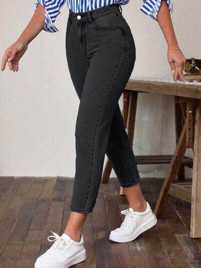 High Waist Jeans with Pockets for Women Stylish Fit - Selvanelle