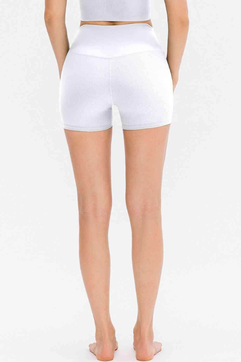 Slim Fit Wide Waistband Sports Shorts for Active Lifestyle - Selvanelle