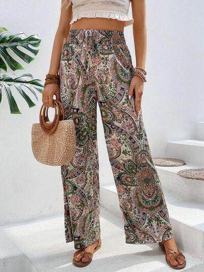 Printed Wide Leg Pants for Stylish Comfort and Fit - Selvanelle