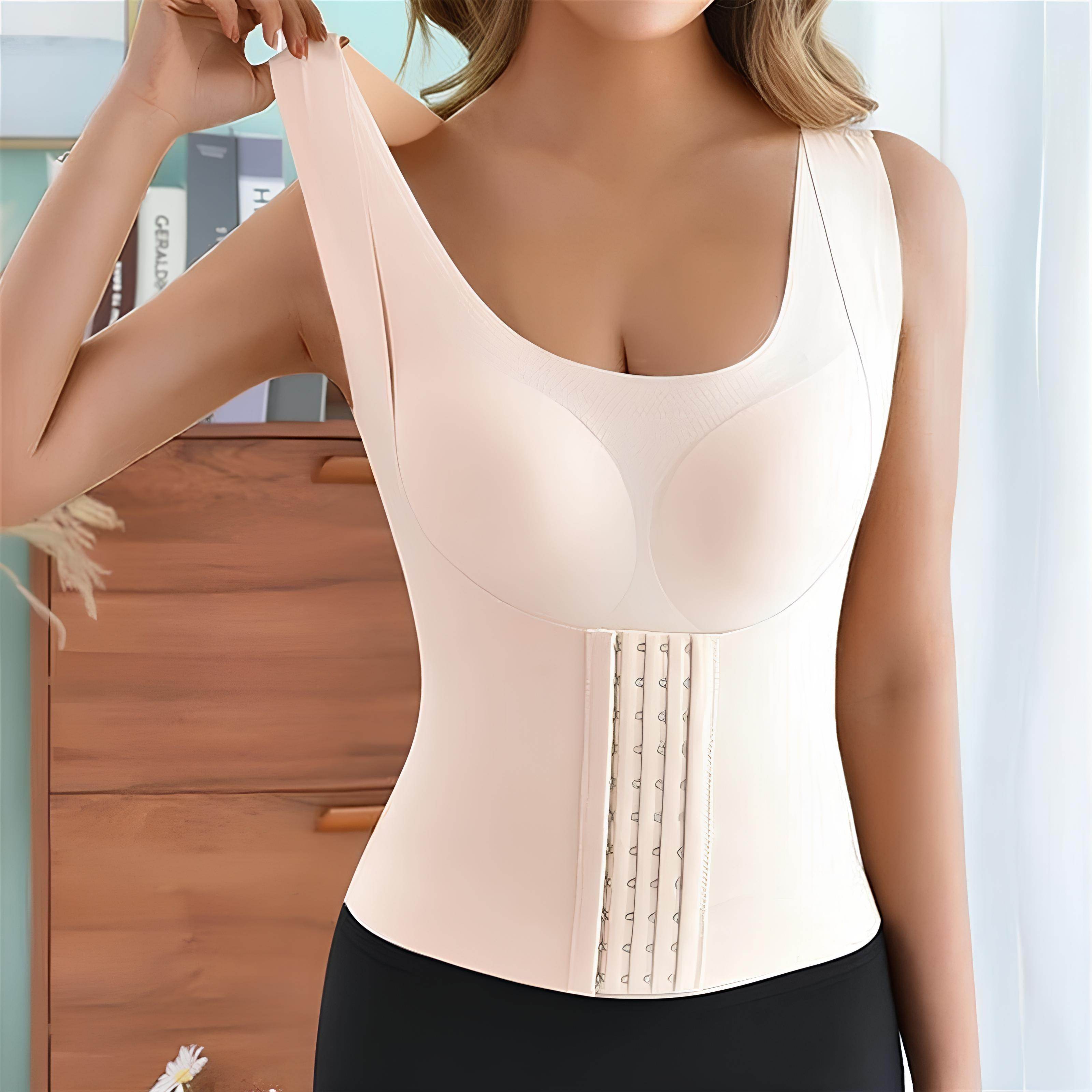 Basic Bae Scoop Neck Shapewear Tank with Removable Paddings - Selvanelle