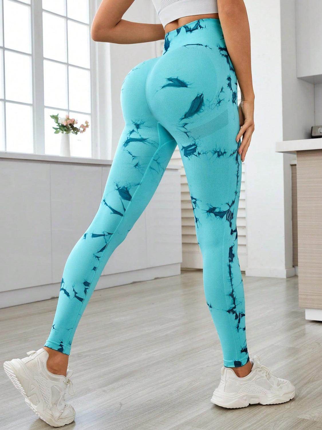 Stylish Printed High Waist Active Leggings for Comfort - Selvanelle