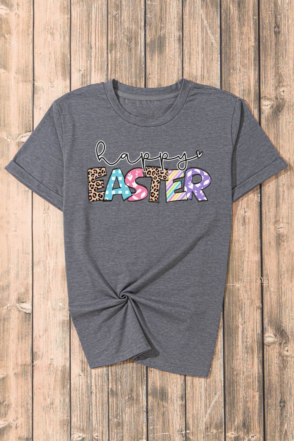HAPPY EASTER Graphic Short Sleeve T-Shirt - Selvanelle