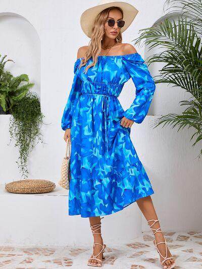 Stylish Printed Long Sleeve Midi Dress for All Occasions - Selvanelle