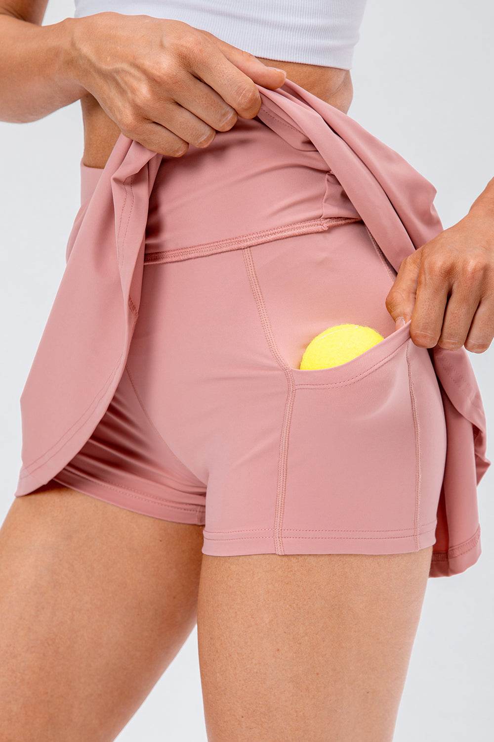 High Waist Pleated Active Skirt - Selvanelle