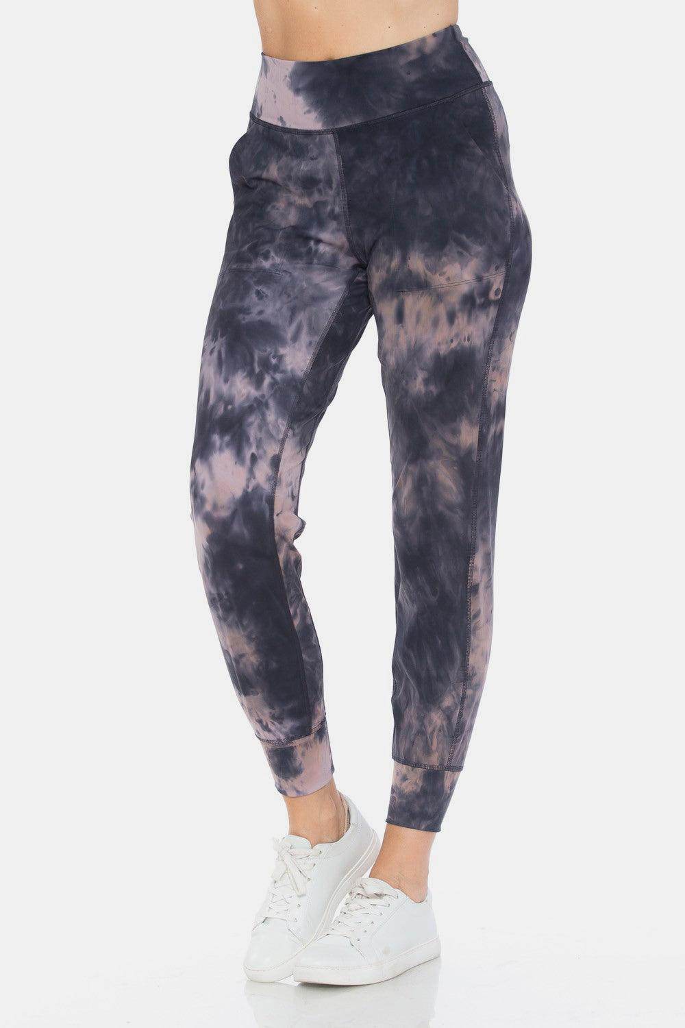 Leggings Depot Tie-Dye High Waist Cropped Leggings for Women - Selvanelle