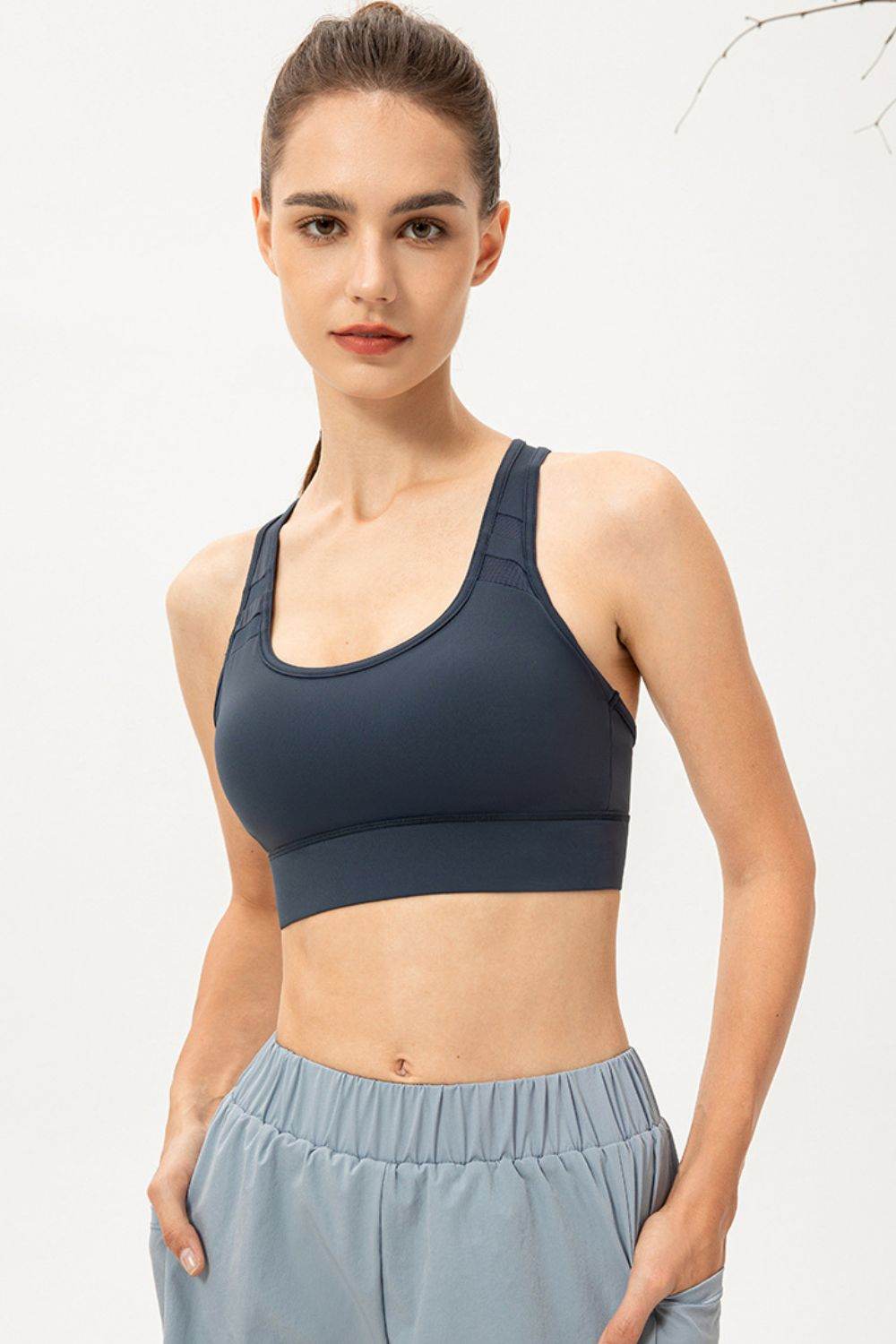 Scoop Neck Long Sports Bra - Selvanelle
