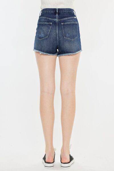 Kancan Raw Hem Button Fly Denim Shorts for Trendy Summer Style - Selvanelle