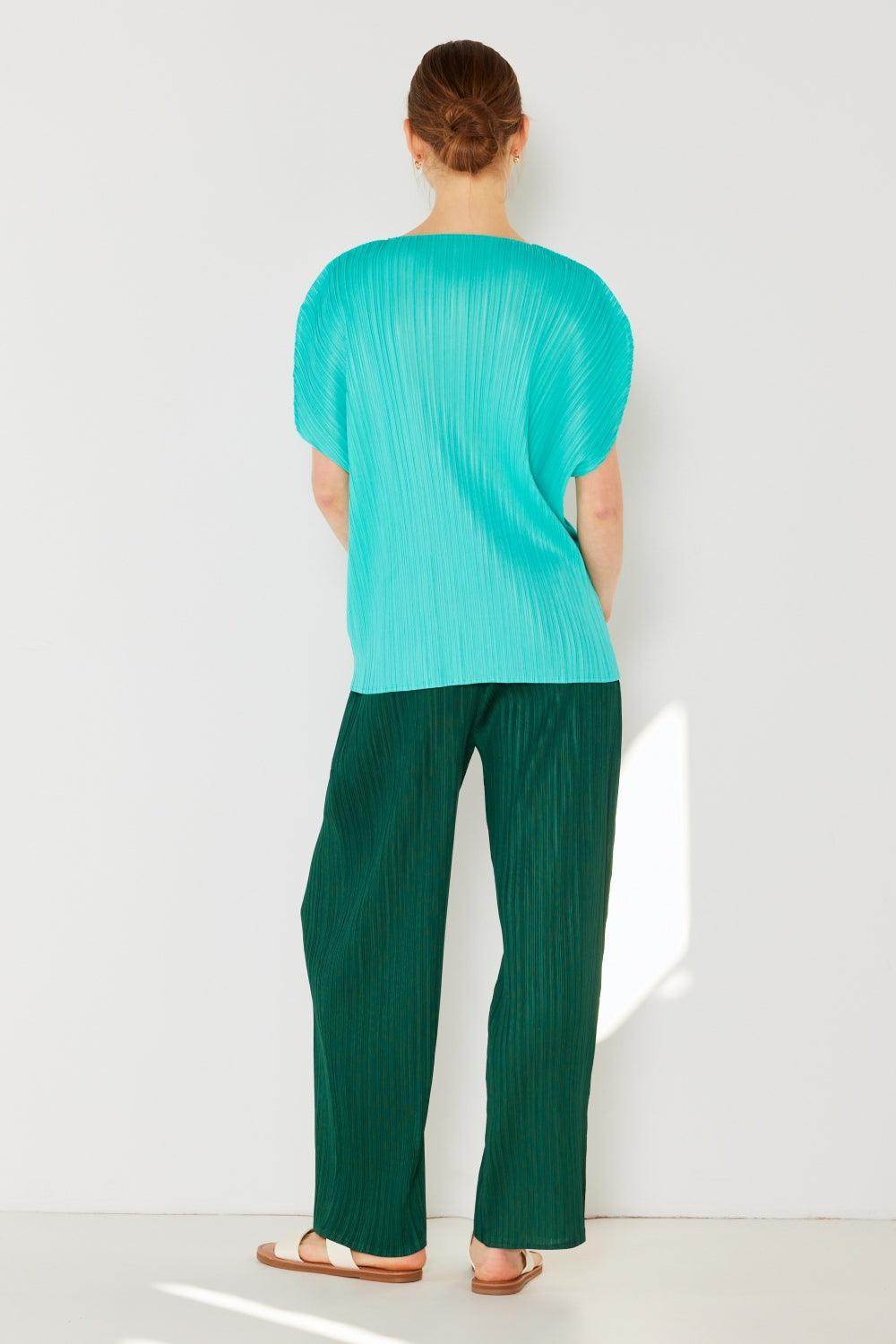 Marina West Swim Pleated Elastic-Waist Straight Pants for Women - Selvanelle