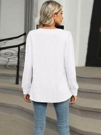 Round Neck Long Sleeve T-Shirt for Women in Various Sizes - Selvanelle