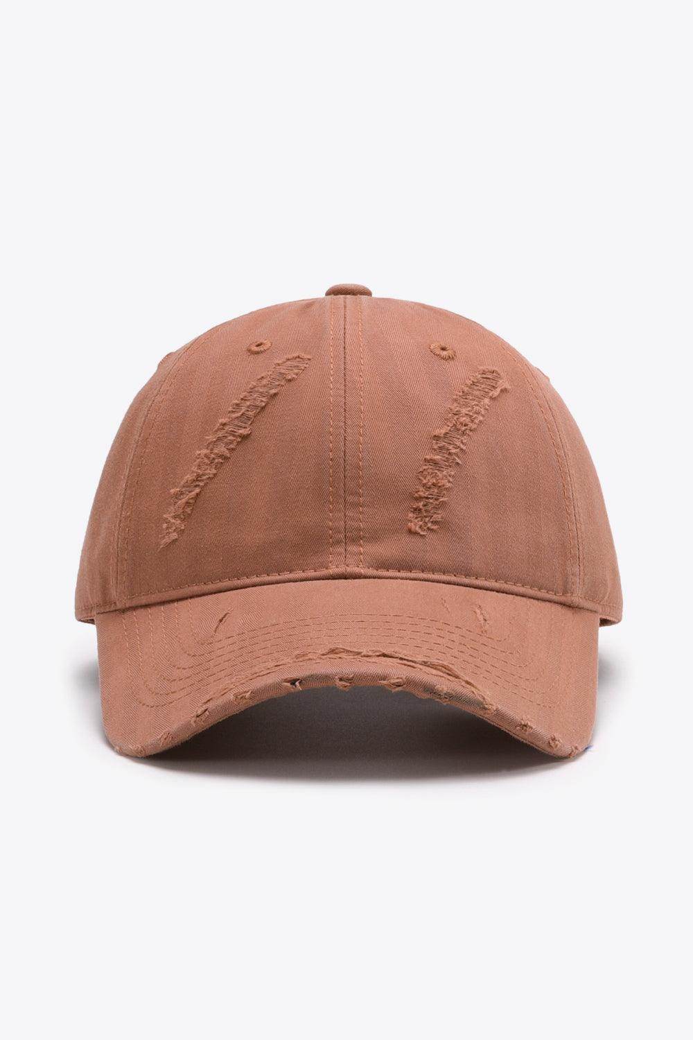 Distressed Adjustable Baseball Cap for Casual Style - Selvanelle