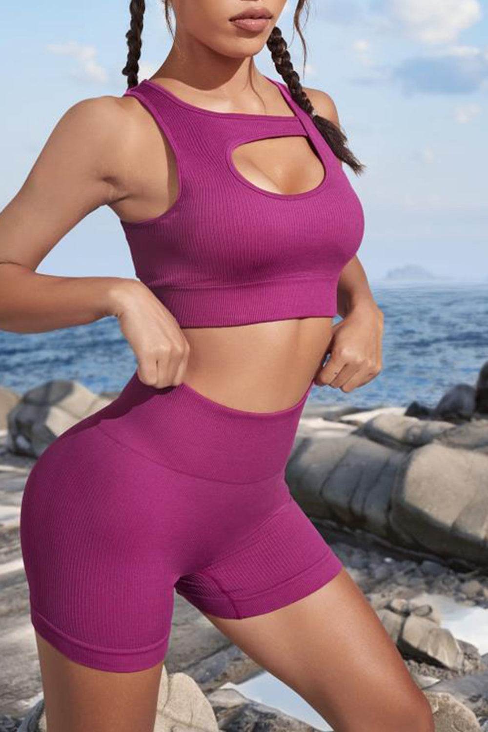 Cutout Two-Piece Sports Set - Selvanelle