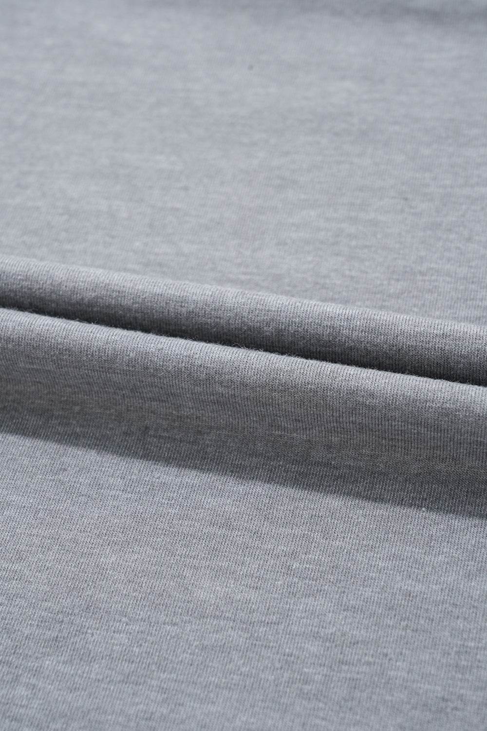 HOPPY Chenille Patch Round Neck Short Sleeve T-Shirt - Selvanelle