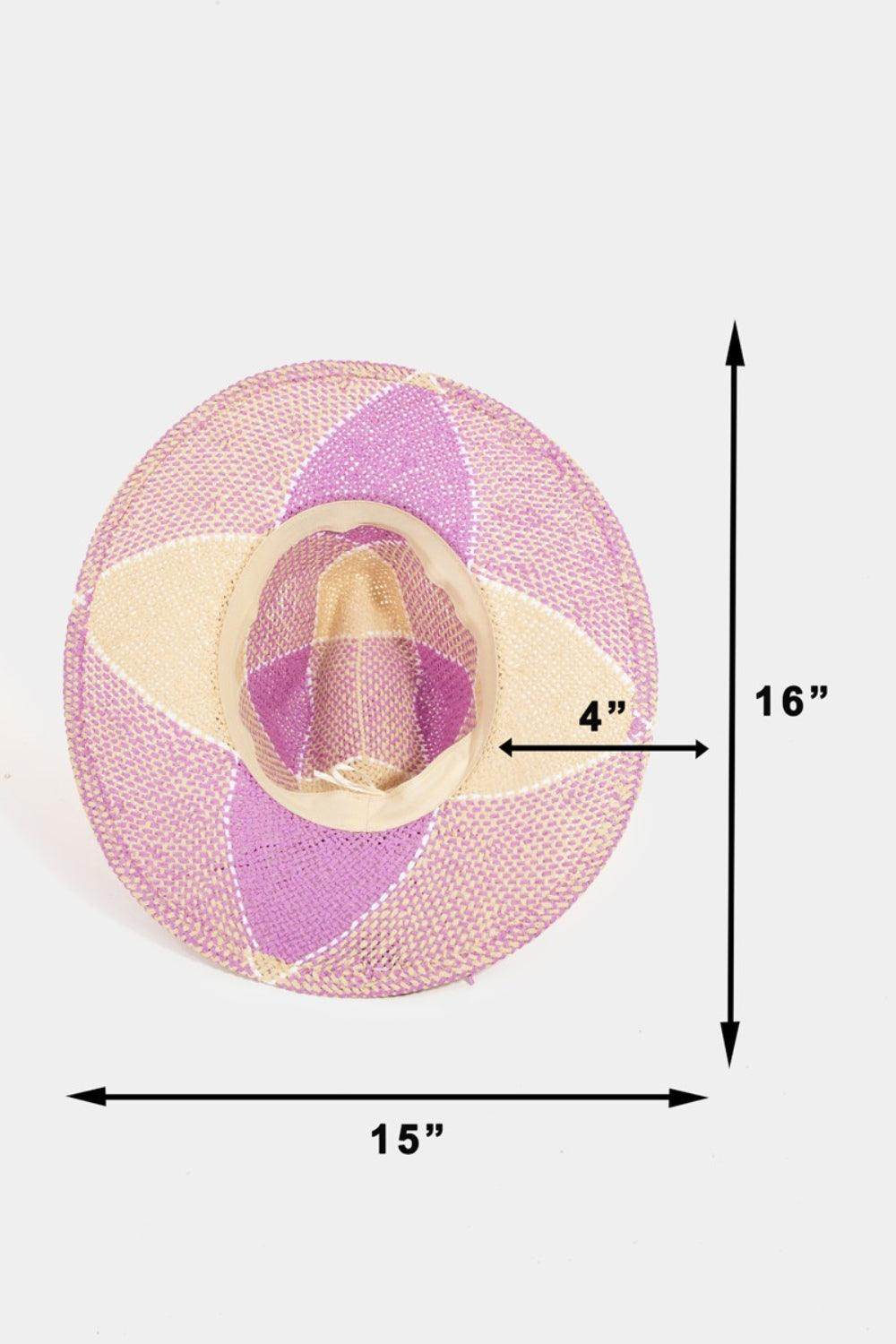 Fame Contrast Straw Braid Hat for Summer Style and Comfort - Selvanelle