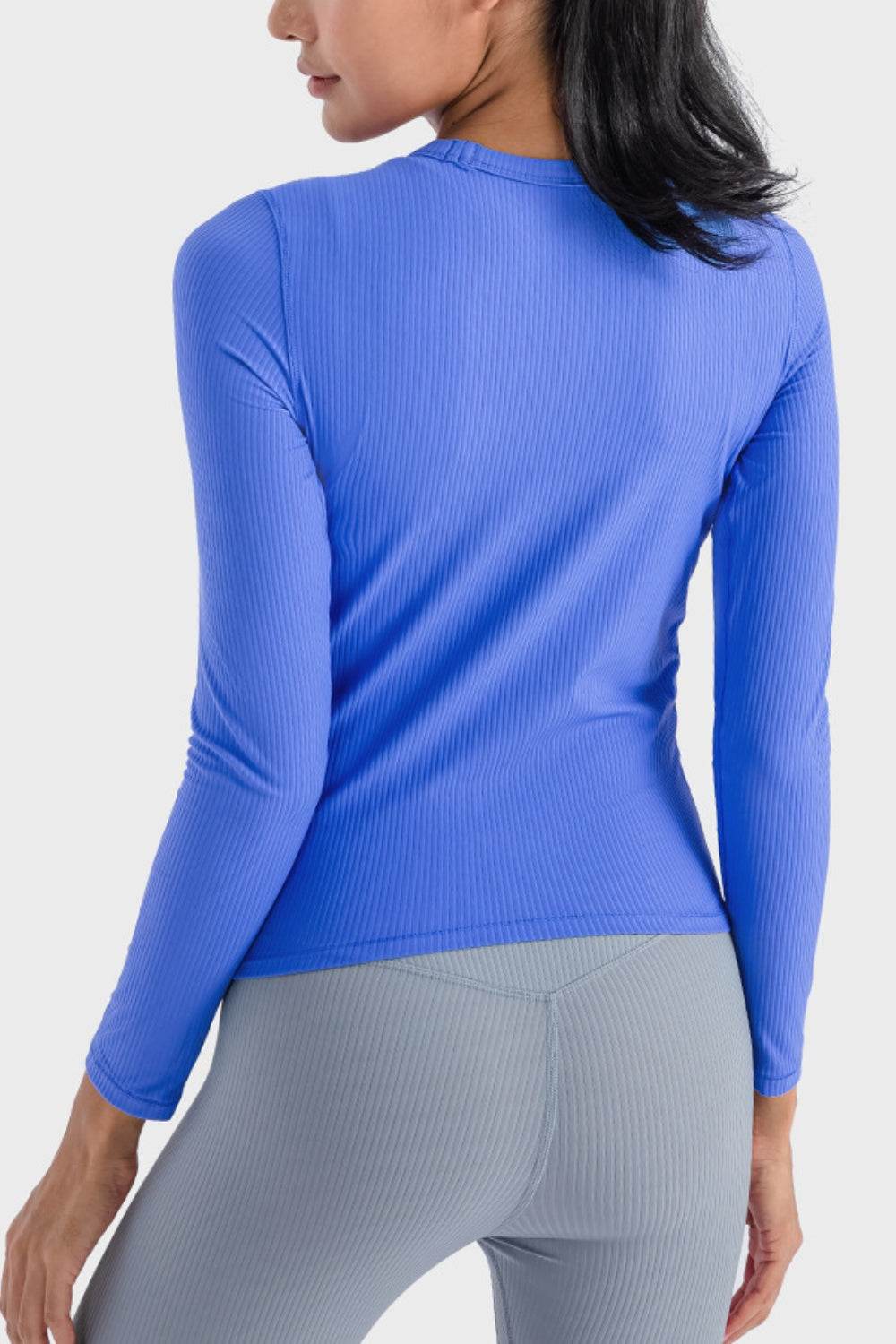 Millennia Round Neck Long Sleeve Sports Top - Selvanelle