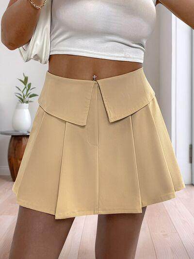 Perfee Pleated High Rise Shorts for Stylish Comfort - Selvanelle