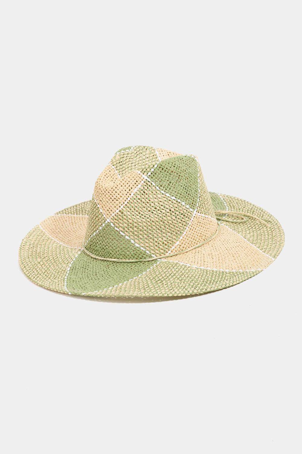 Fame Contrast Straw Braid Hat for Summer Style and Comfort - Selvanelle