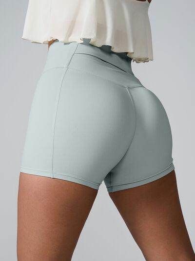High Waist Active Shorts with Pockets for Women - Selvanelle
