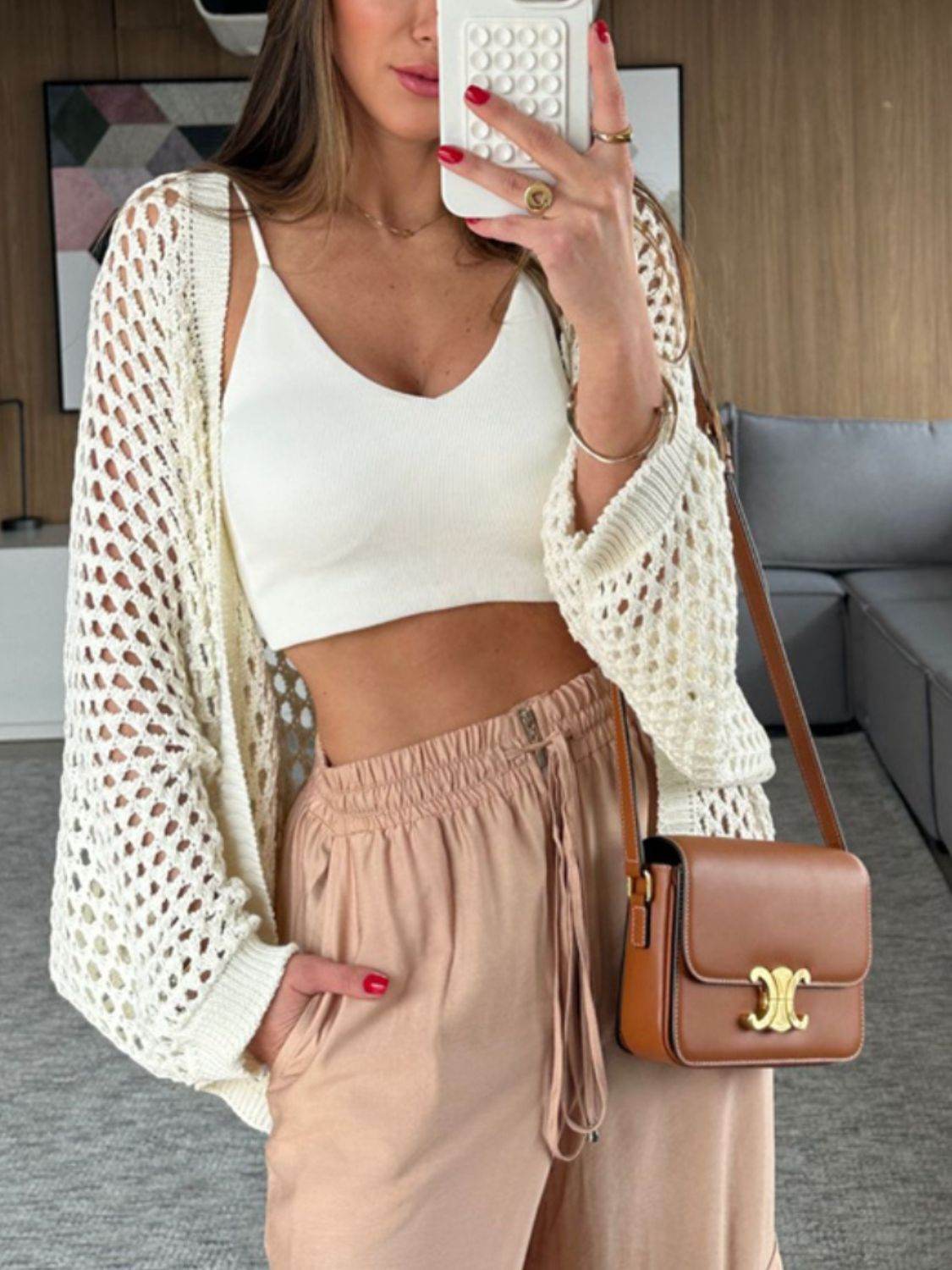 Hollow Out Open Front Cover-Up - Selvanelle