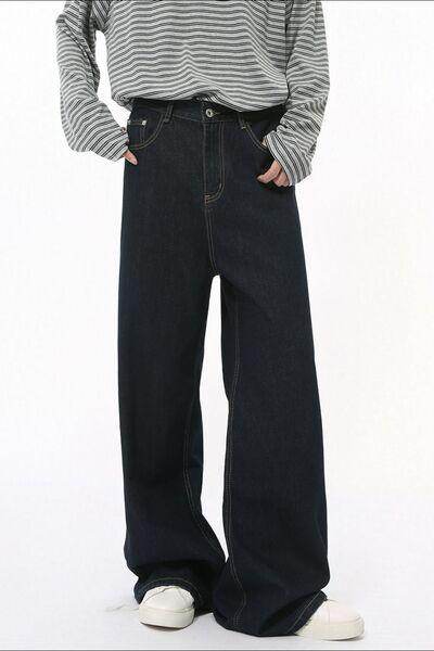 Stylish Wide Leg Jeans with Pockets for Comfort and Style - Selvanelle