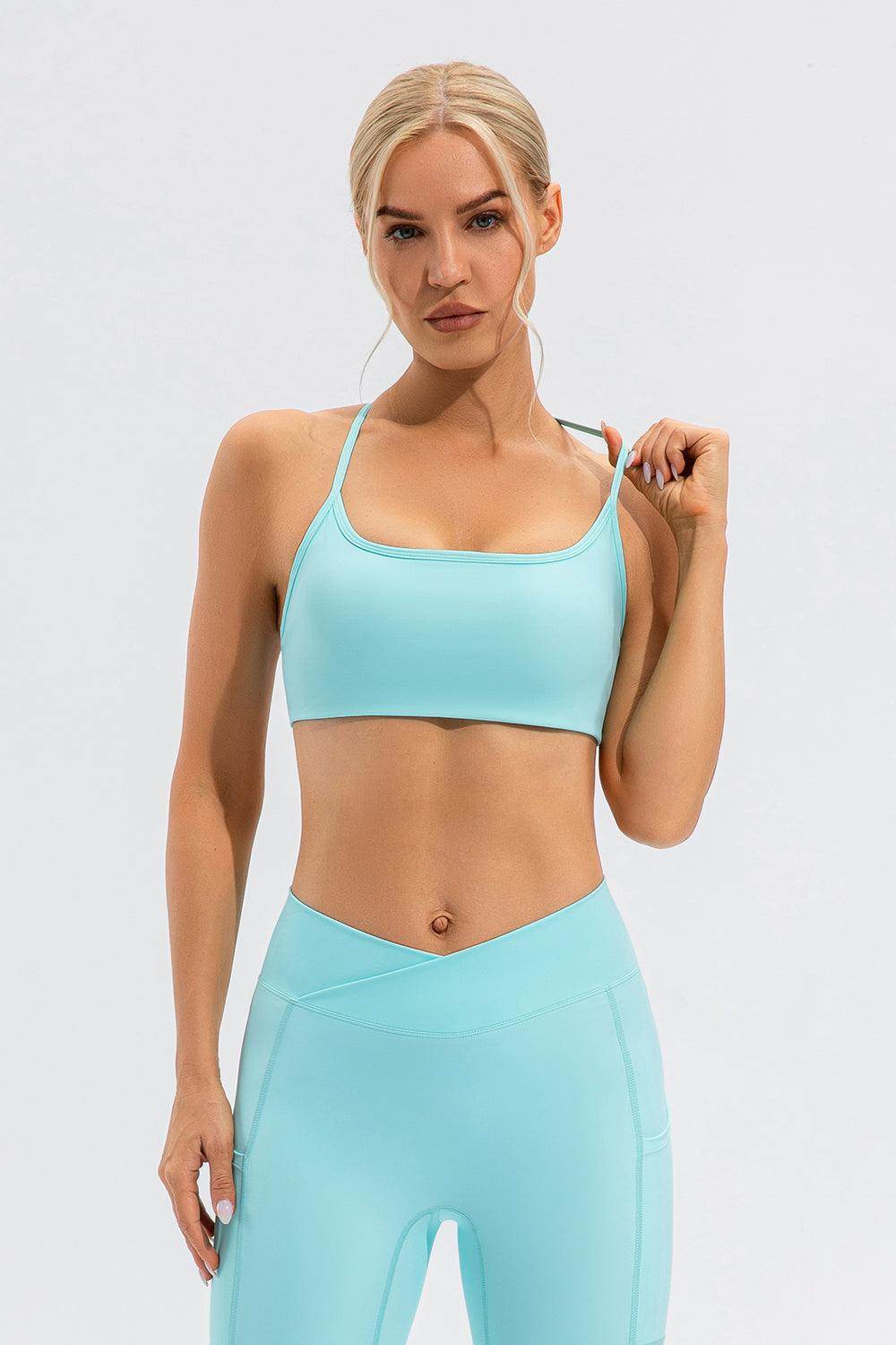 Crisscross Spaghetti Strap Active Cami for Comfortable Wear - Selvanelle